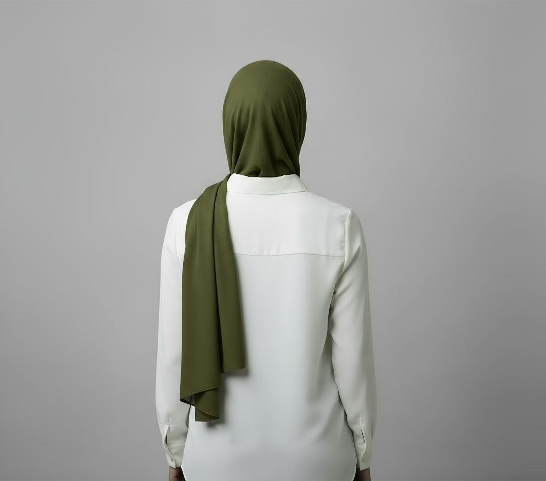 Hijab - Olive Green - Image 3